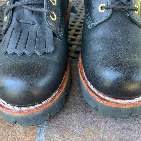 Chippewa Women's Leather Logger Doc Marten Lace Up Boots - Picture 3 of 13